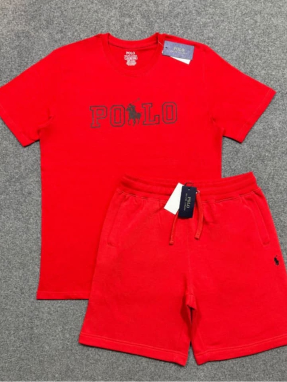 Polo by Ralph Lauren Red Athletic Shorts Set